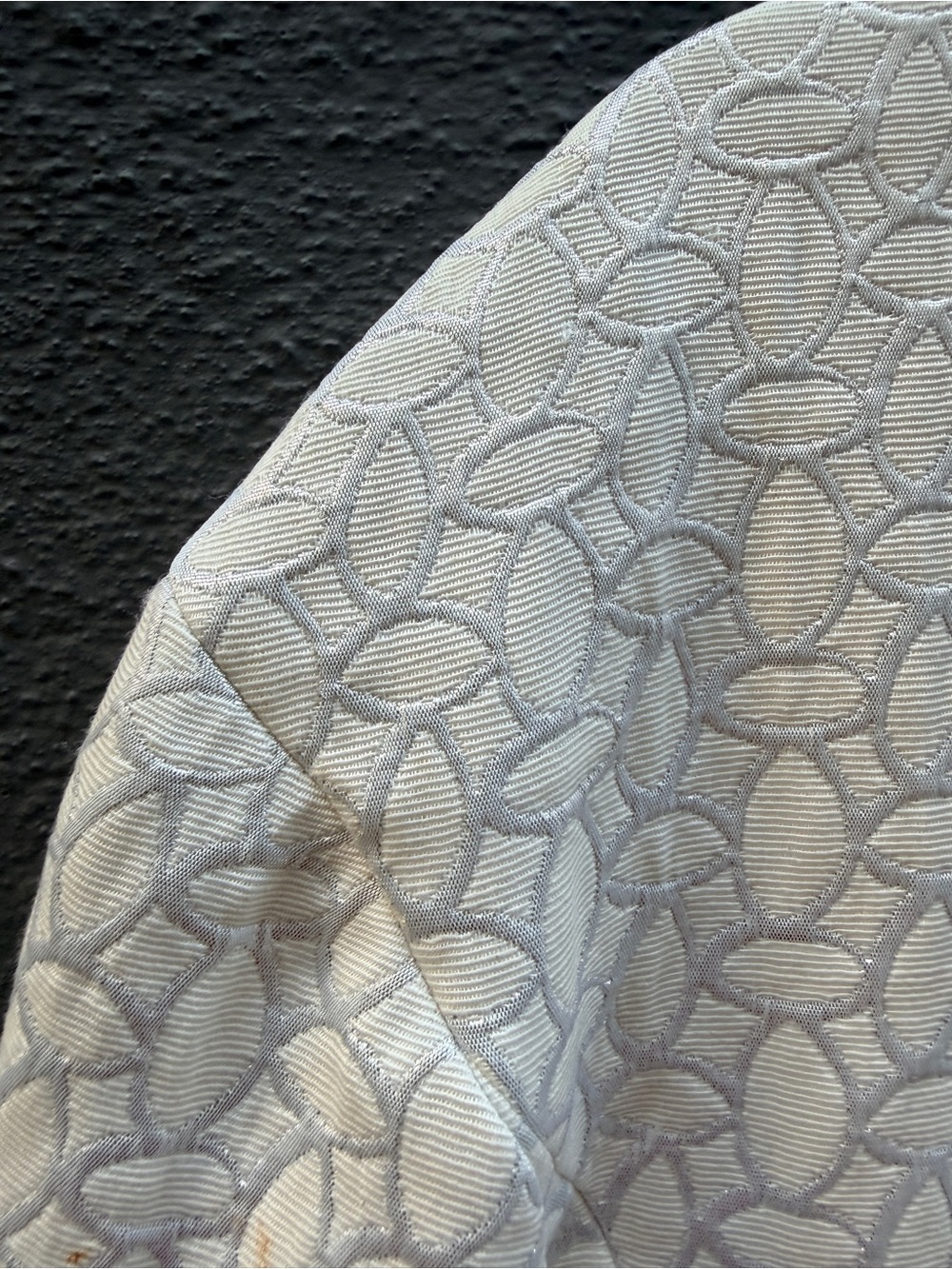 Club Monaco Ivory Textured Metallic Cropped Zip Blazer - Picture 3 of 9